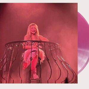 Sabrina Carpenter 'Feather' pink glitter 7" vinyl record - new in shrink wrap